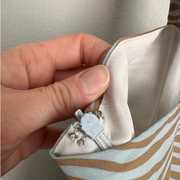 Vintage BCBGMAXAZRIA Y2K Blue Floral & Zebra Print Dress Women's Large - Picture 6 of 9